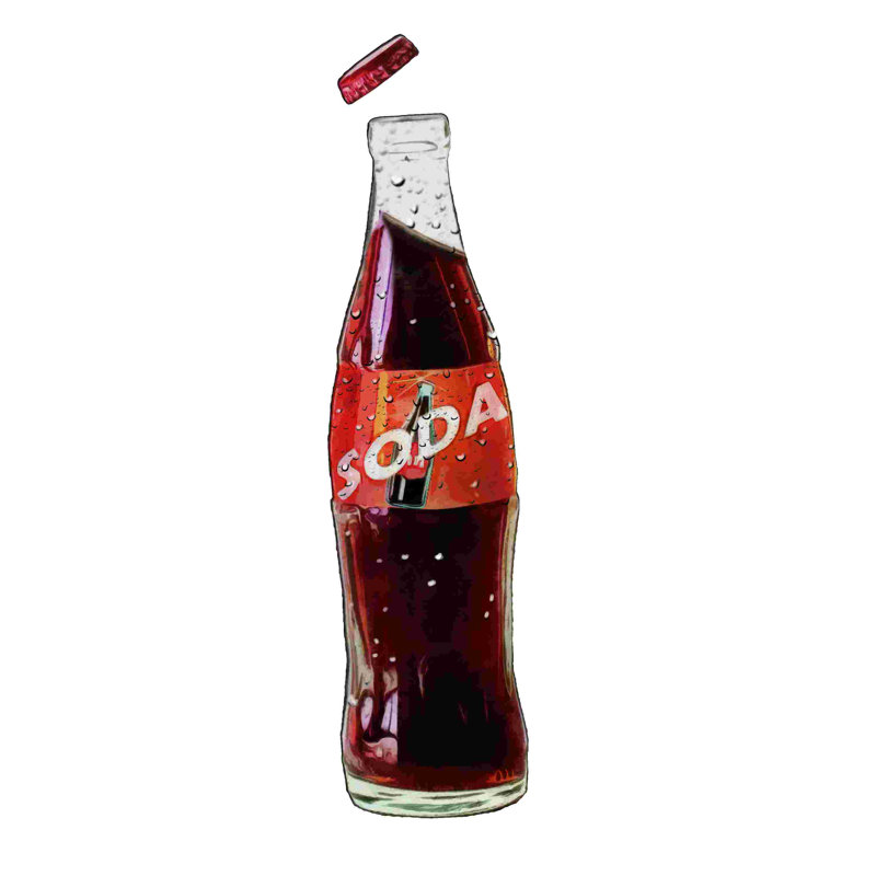 Bouteille de soda, H 20 po x l 20 po