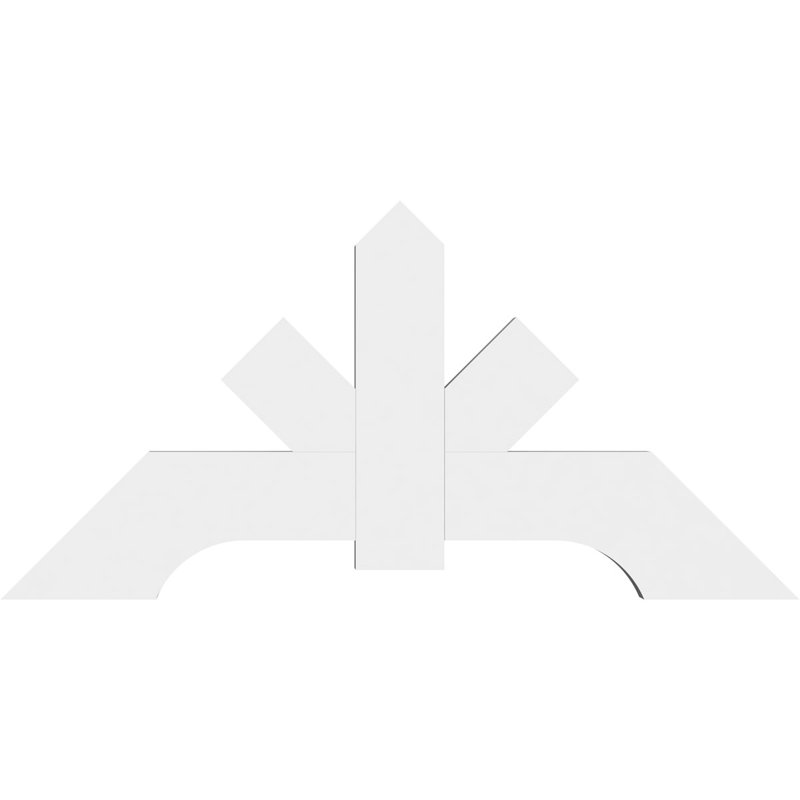 Support de pignon en PVC de qualité architecturale Vanguard, H 18 po x l 36 po (pas: 12/12), P 2 po x F 4 po