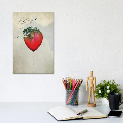 Red Balloon by Amy & Kurt Berlin - Wrapped Canvas Print