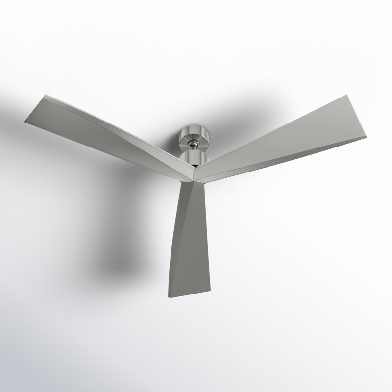 Adler Downrod Ceiling Fan, Aged Pewter/Light Gray Weathered Oak, 52"
