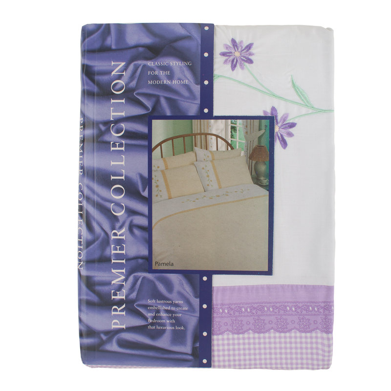 Cotton Blend, Polyester Floral Duvet Cover with Pillowcases, Lilac, Double Duvet Cover + 2 Pillowcases