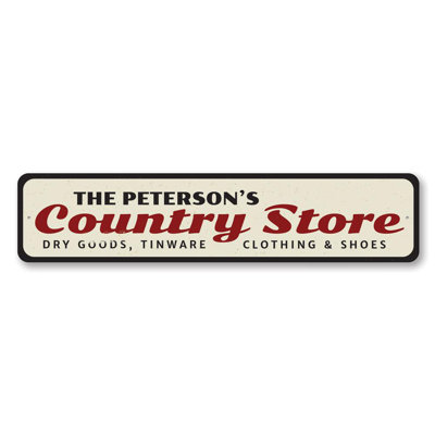 Country Store Aluminum Sign