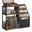 Record Player Stand, 3-Tier Side Table, Vinyl Record Storage Up To 140 Albums, End Table For Living Room, Bedroom-1794201799