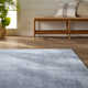 Caron Striped Handmade Area Rug in Light Blue/Cream