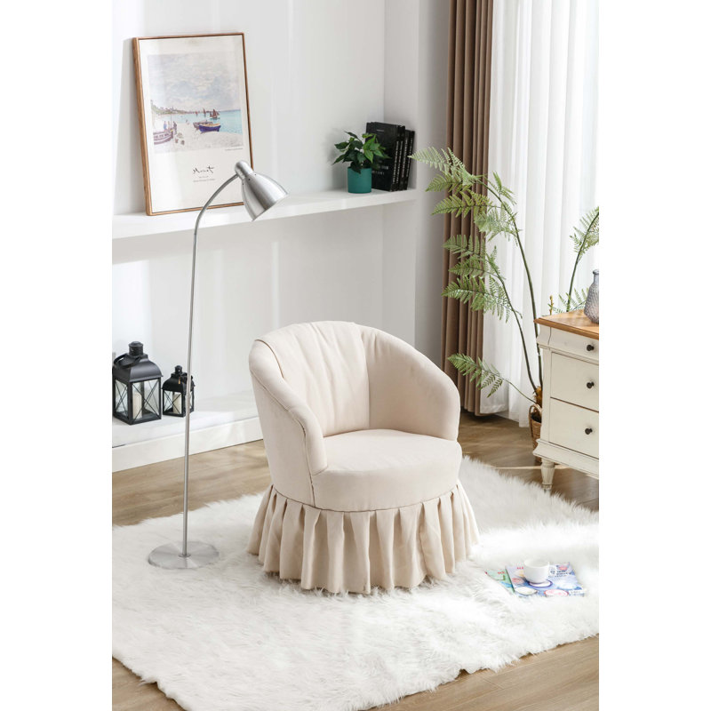 Ivy Bronx Harribert Upholstered Swivel Barrel Chair | Wayfair
