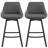 Absalom Modern Industrial Swivel Upholstered 25.6'' Linen Counter Stool with Metal Frame-474628405-505018660