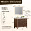 Meuble-lavabo simple 42 po avec miroir Lala-153647428
