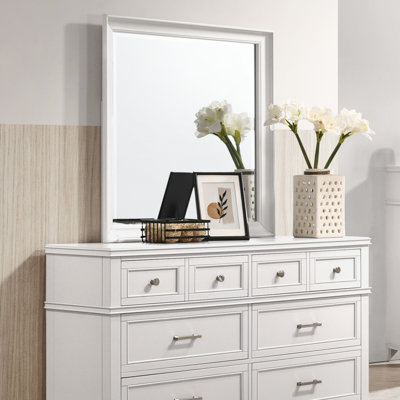 Miroir carré blanc