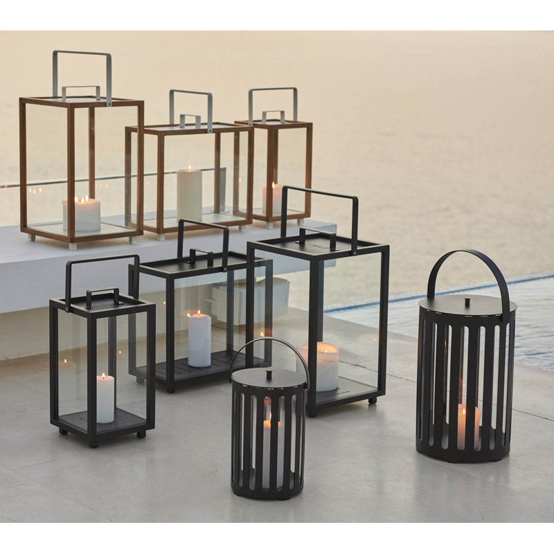 Lighttube Aluminum Floor Lantern, 16.6" H x 8.7" W x 8.7" D