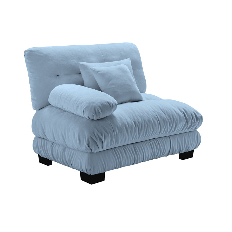 Canapé Pariss LSF avec 2 coussins - bleu