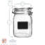 Lavagna Glass Storage Jar with Label-53919295