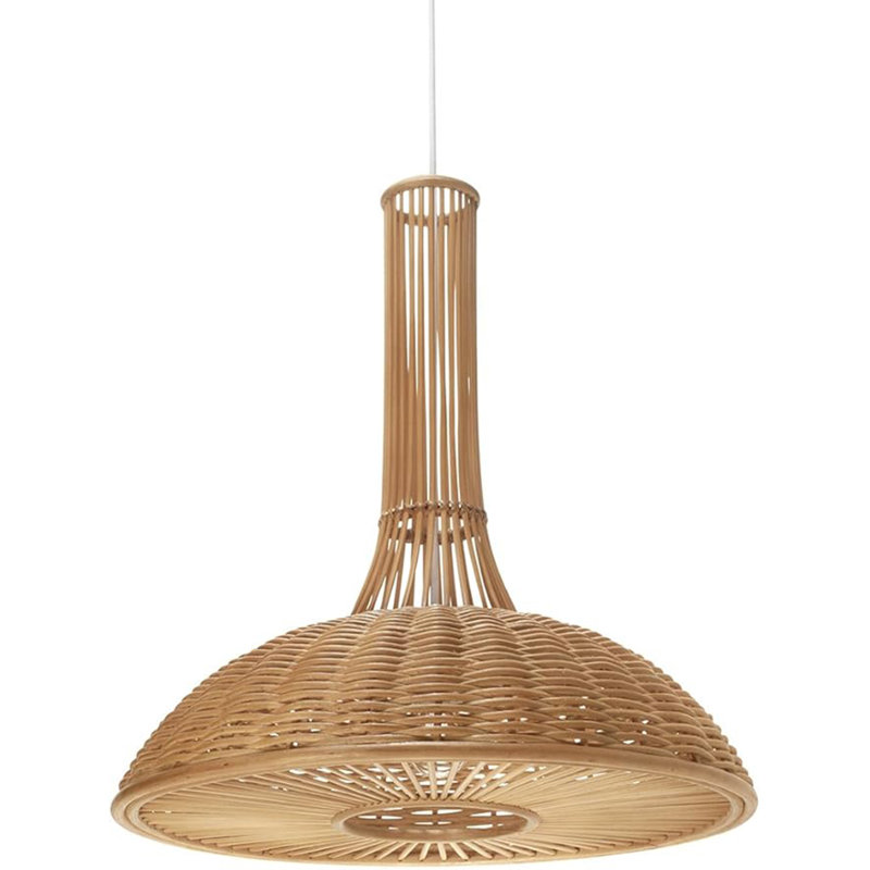 Luminaire suspendu en dôme naturel à 1 lumière Avine