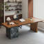 Bureau en bois massif noyer avec 2 tiroirs-941720786-941720782
