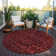 Flatweave Washable Floral Indoor / Outdoor Rug