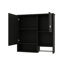 Pharmacie de salle de bain avec miroir, 29 po x 28 po, armoire de rangement murale avec porte, tablette personnalisable et barre à serviettes-1798904045