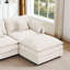 Canapé modulaire modulaire, ensemble de canapé en forme de L de 102 pouces pour le salon, canapé à 3 places confortable avec repose-pieds mobile, combinaison de bricolage, chenille-735551055