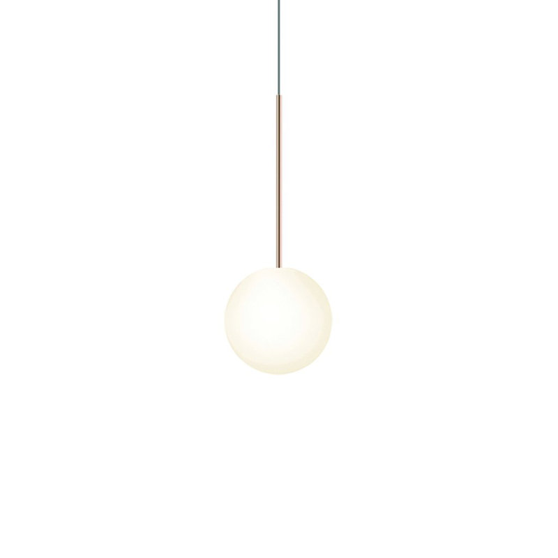 Luminaire suspendu sphère Bola, Or rose, H 20,4 po x l 8 po x P 8 po