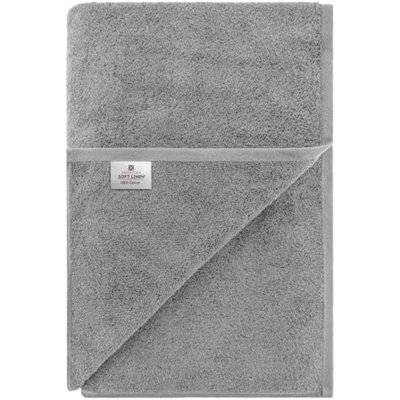 Soft Linen Oversized Bath Sheet 40X80 Extra Large For Bathroom, 600 GSM 100% Cotton Turkish Jumbo Bathsheet Towels For Adults, Light Grey Bath Sheet