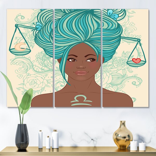 Bless international Portrait Of African American Woman With Blue Hair I ...
