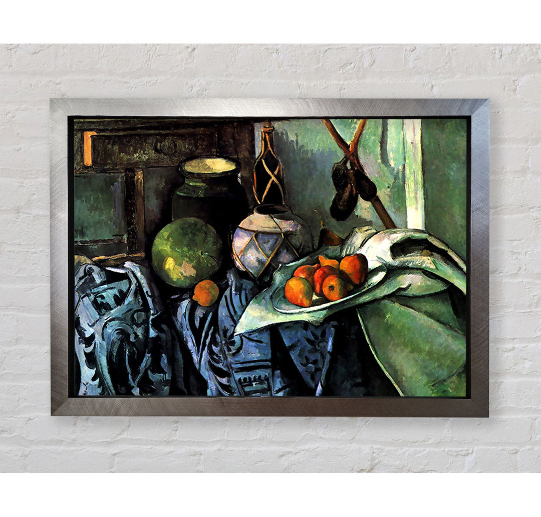 Stillleben mit Aubergine von Paul Cezanne - Einzelne Bilderrahmen Kunstdrucke