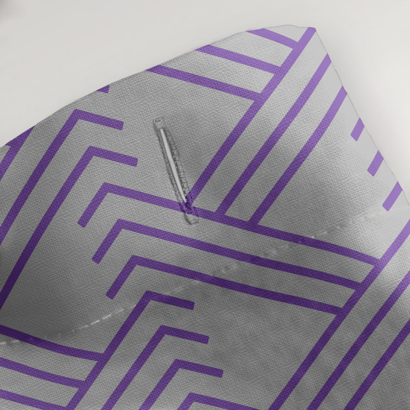 Rideau de douche simple Classic Zig Zag, Gris / Mauve