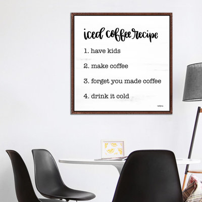 Iced Coffee Recipe by Imperfect Dust - Textual Art on Canvas