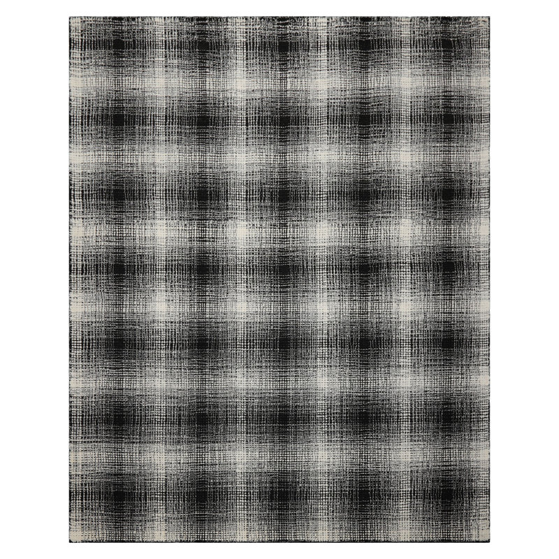 Tapis multicolore crocheté à la main moderne et contemporain en laine multicolore, Rectangle 9 pi x 12 pi