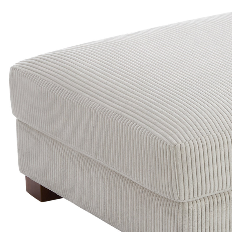 Maelina 110.5Cm Wide Rectangle Standard Ottoman, Sea Salt Grey