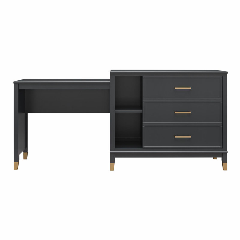 Tolland Secretary Desk, Black