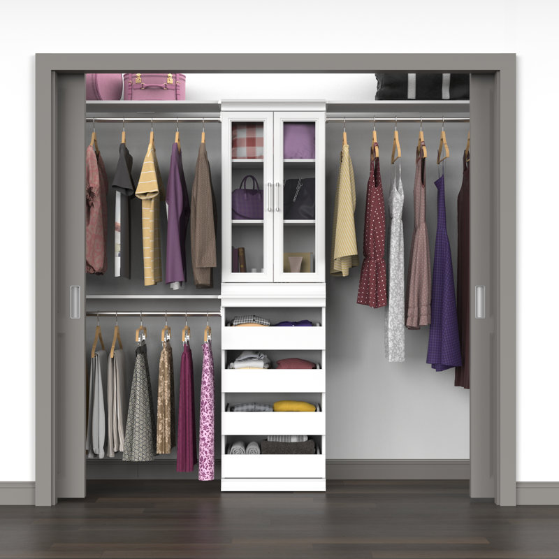 Modular Storage 21.38" W 4-Drawer Unit, White