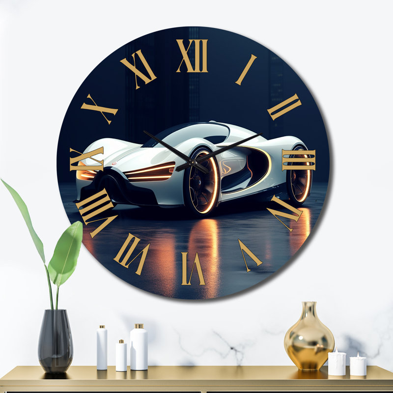 Horloge murale Futuristic Bugatti, Très grand