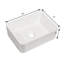 Lavabo vasque en céramique blanche 16 po x 12 po pour salle de bain - moderne, teinté, comptoir blanc moderne, installation