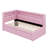 Platform Bed With USB Ports And LED Belt, Upholstered Bed Frame With Trundle, No Box Spring Needed-1007919447-1007919441