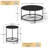 3 - Piece Metal Table Set, Waterproof Tables for Indoor and Outdoor -999540907