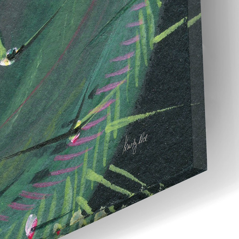 Art mural en verre acrylique «Cactus 1» par Kristy, H 16 po x l 12 po x P 0,13 po