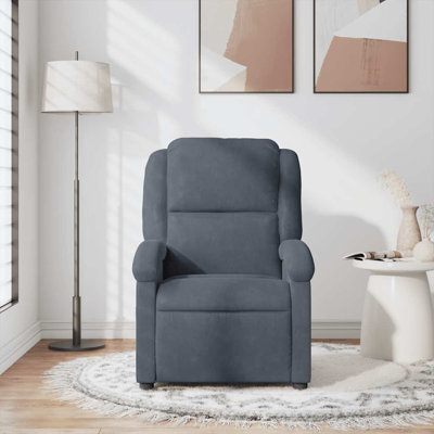 Fauteuil inclinable manuel réglable en velours Moneek