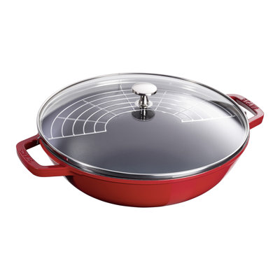Wok en fonte avec couvercle en verre 30 cm / 12 pouces Specialties