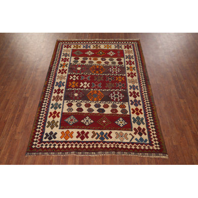 Tapis kilim à teinture végétale 5 x 8