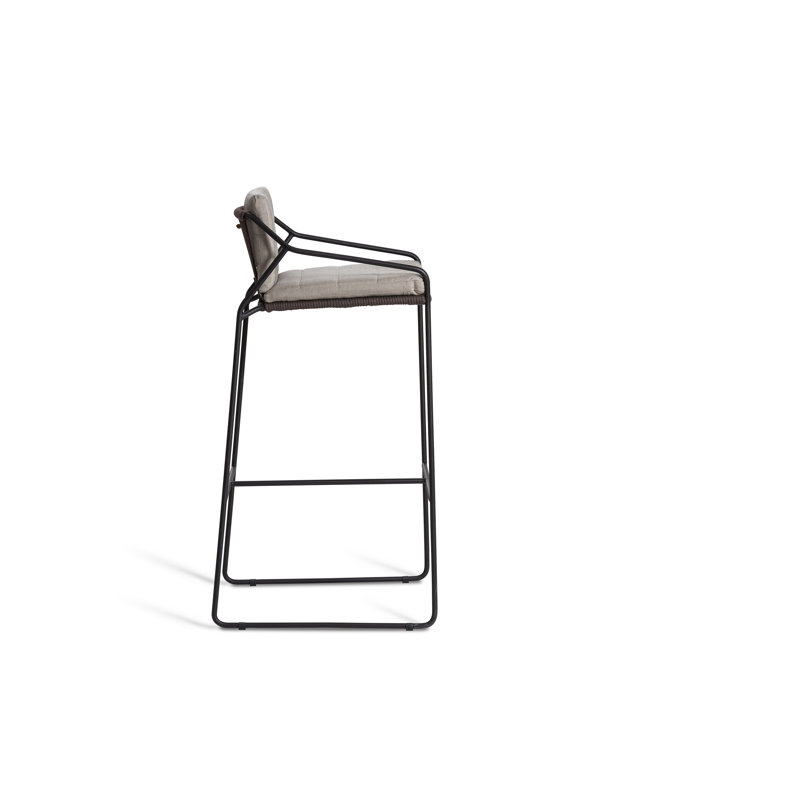 Sandur 28.38" Patio Bar Stool, Anthracite