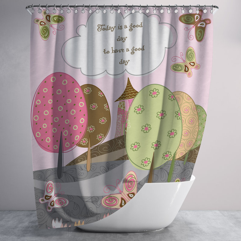 Abstract Shower Curtain, 93" H x 70" W