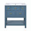 Ensemble de meuble-lavabo de 30 po avec lavabo en céramique pour la salle de bain-382920148