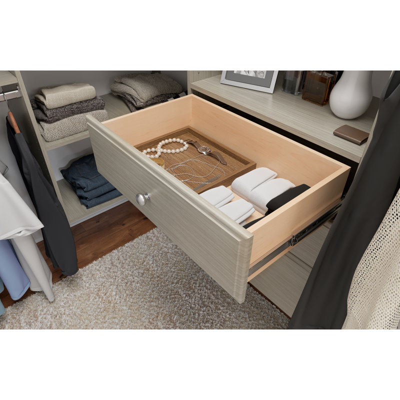 Système d'organisation de coin l 78 po à 114 po Freelin, Gris patiné