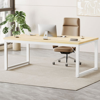54 inch Writing Desk, 1" Thick Computer Desk,Office Table,Oak