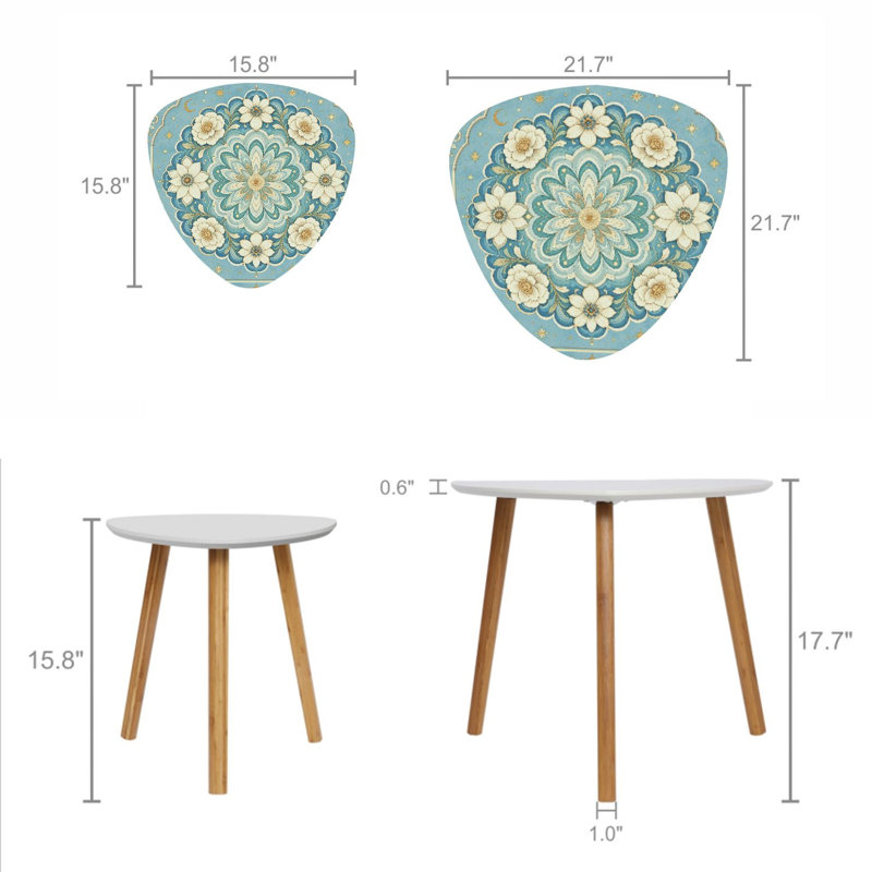 Ensemble de 2 tables basses gigognes Triangle