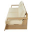 Causeuse en bois d'acacia avec coussins Zorin Modern Coastal Patio