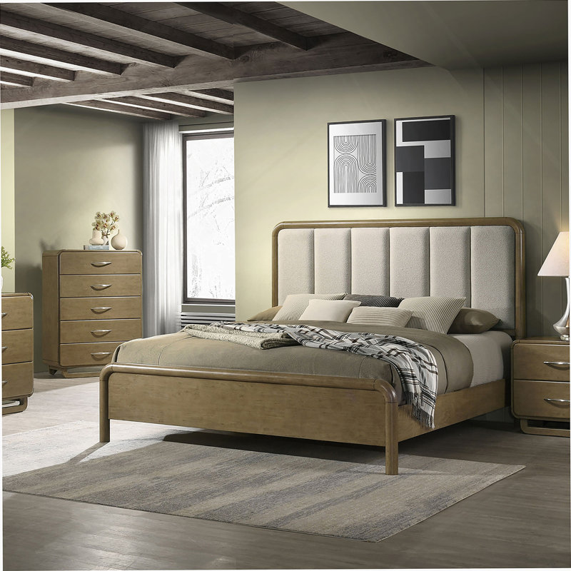 Nutmeg Upholstered  Bed