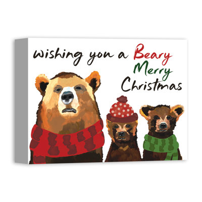 Beary Merry Christmas - Print on Canvas