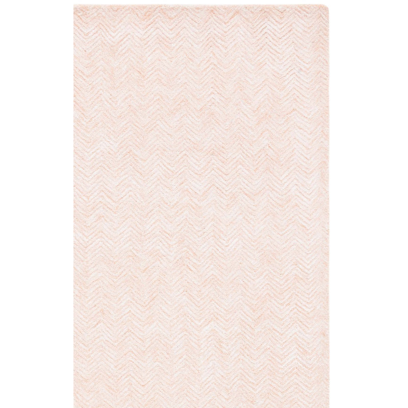 Tapis touffeté à la main brun / ivoire Brunilde, Carré 6 po