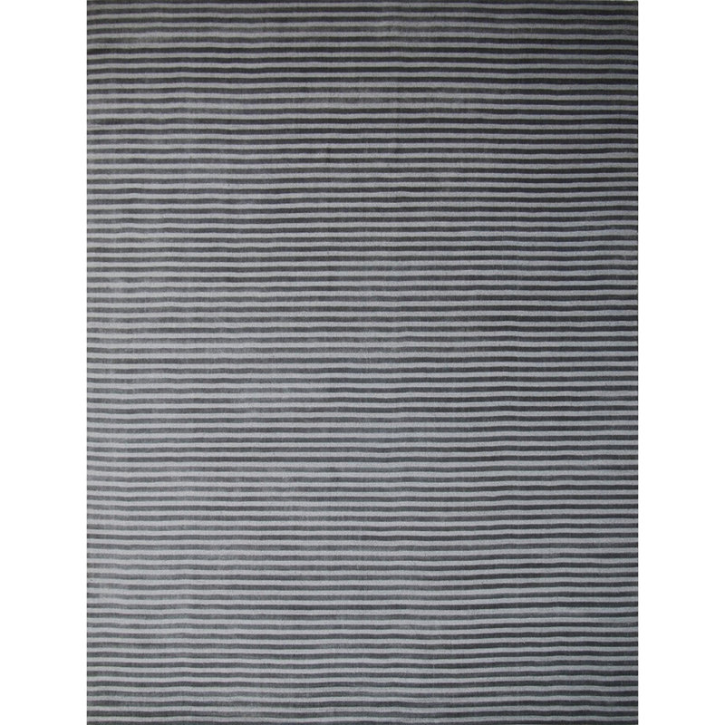Tapis noué à la main de haute qualité, Rectangulaire : 12 pi x 15 pi, Gris foncé