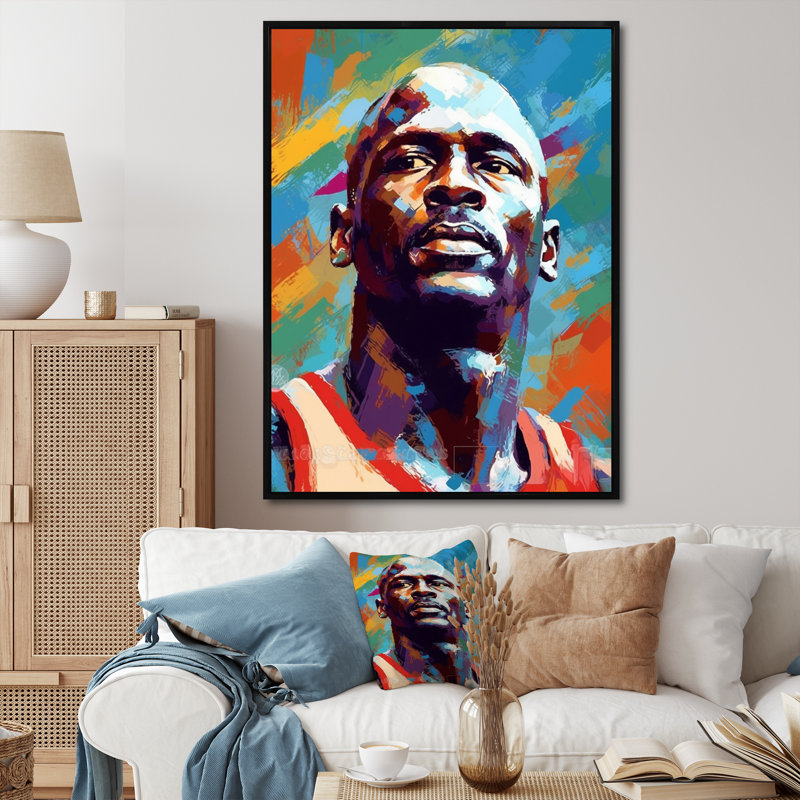 Mj The Best sur impression sur toile, H 20 po x l 12 po x P 1 po, Cadre flottant noir